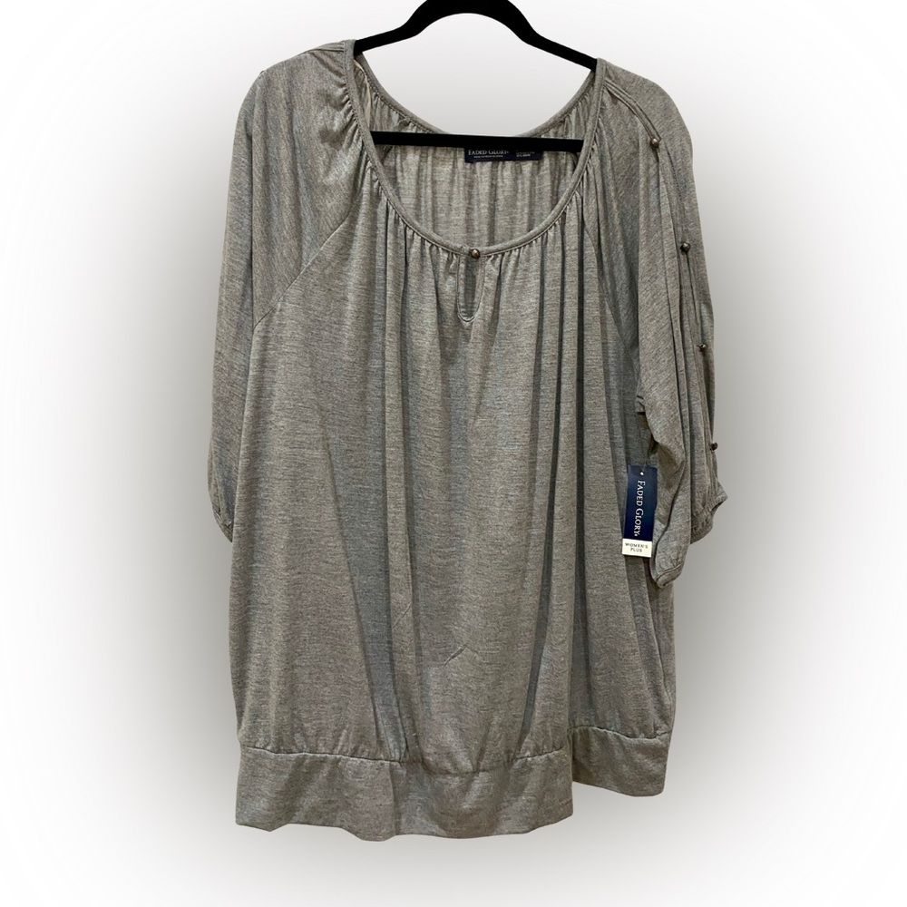 Faded Glory Gray Women's Blouse | NWT | 20W